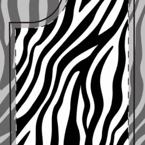 Zebra Print Phone Case – Black & White Animal Pattern Slim Protective Cover