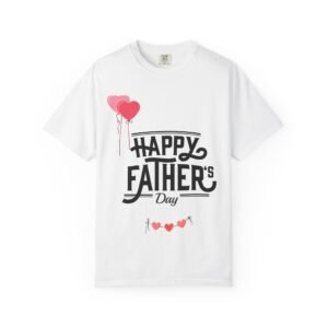 Father's Day T-Shirt — "Happy Father's Day" Graphic Tee with Hearts