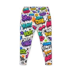 Graffiti Pop Women’s Yoga Pants — Colorful Street Art All-Over Print