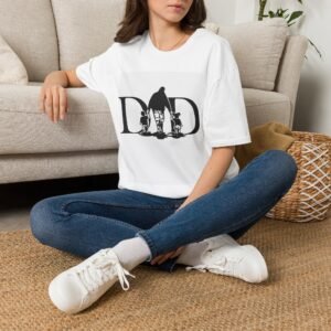Dad & Kids Silhouette T-Shirt – Father and Children Bonding Tee