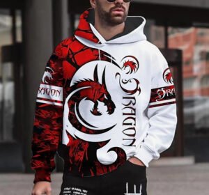 Accessories Spring 3D Printed Hooded Long Sleeve Sweater
